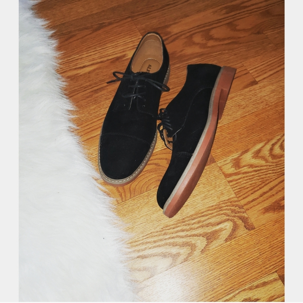 Alfani black suede